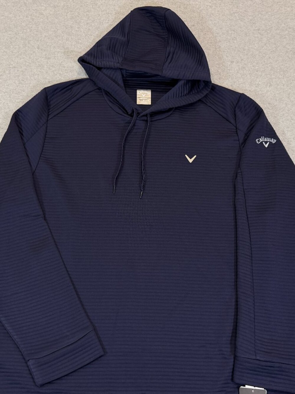 Callaway Mens Midweight Ottoman Pullover Golf Hoodie Navy XL Opti Dri NWT